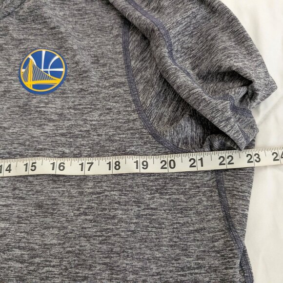 NIKE Pullover Mens XL Gray Dri Fit NBA Golden State Warriors 1/4 Zip Long Sleeve - Picture 12 of 15